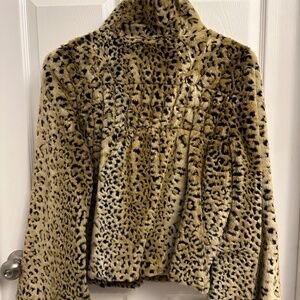Kristen Blake Faux Fur Animal Print Jacket